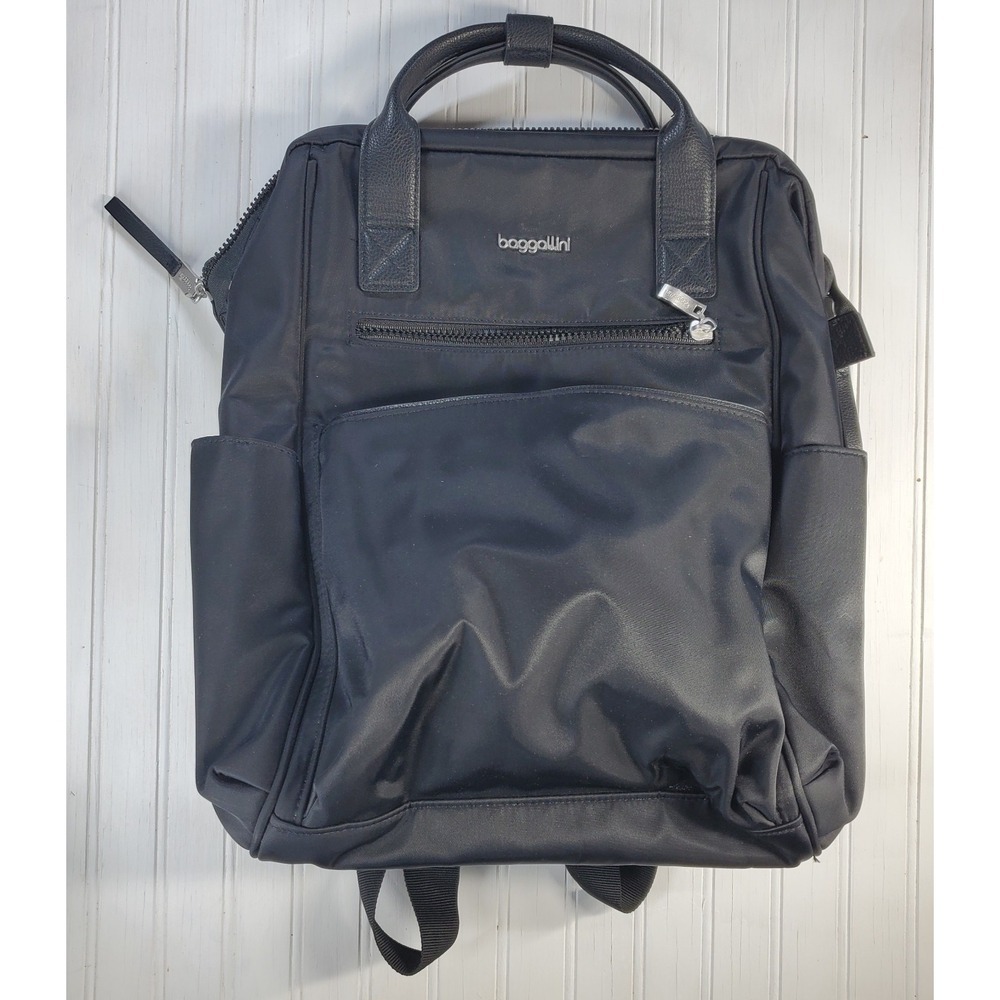 Baggallini Soho Backpack Women's Laptop Backpack Travel‎ Bag Black RFID Pockets